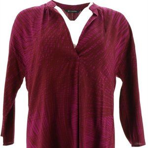 WOMENS SIZE 12 Halston Spirograph Print Tunic Top